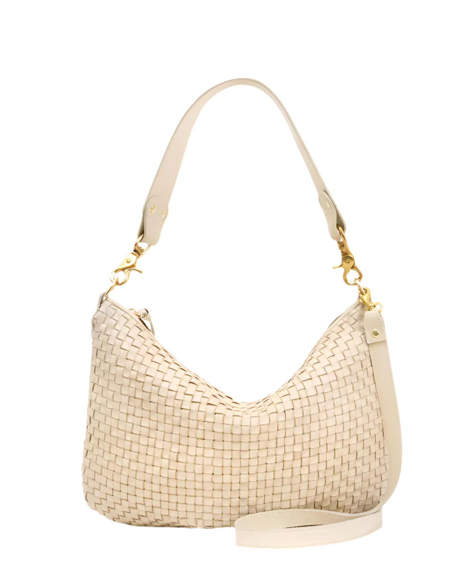 Moyen Messenger in Woven  Checker-Cream