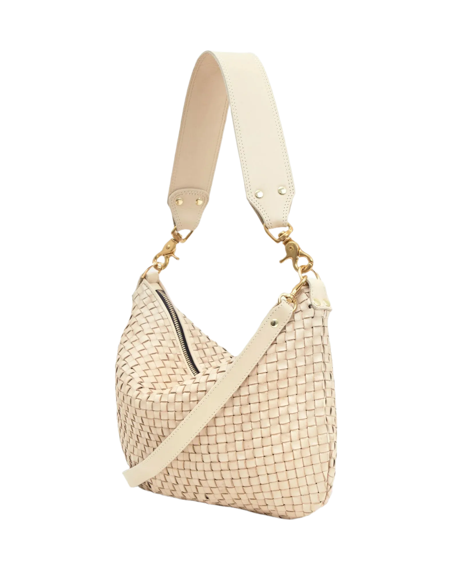 Moyen Messenger in Woven  Checker-Cream