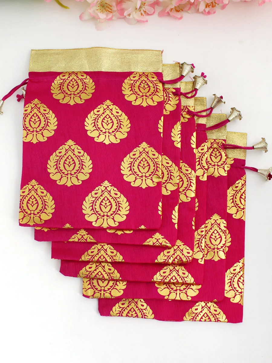 Multi Color Potli Bag / Wedding favors Pack of 6 pc