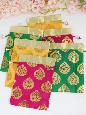 Multi Color Potli Bag / Wedding favors Pack of 6 pc