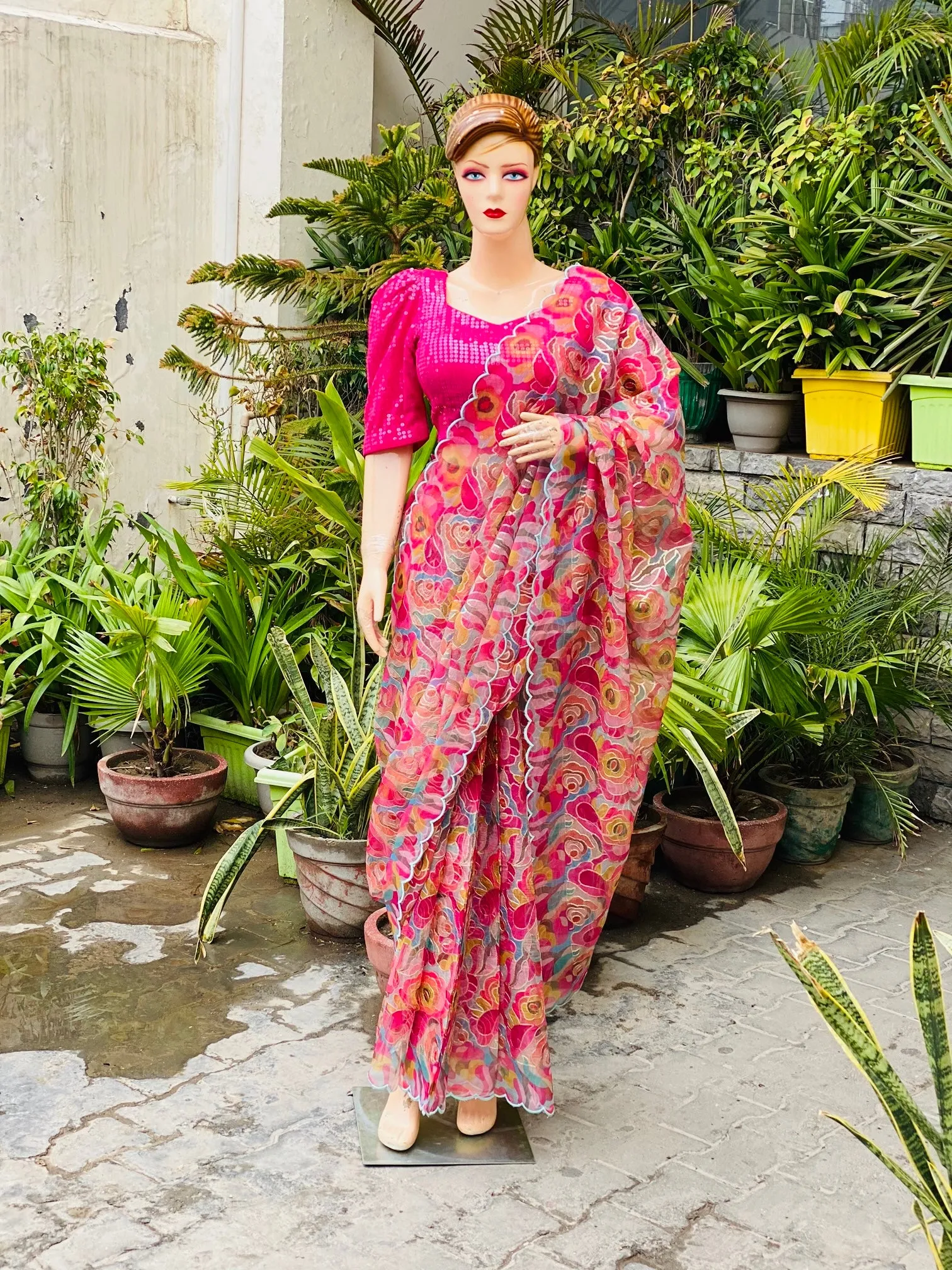 Multicoloured Sequin Saree