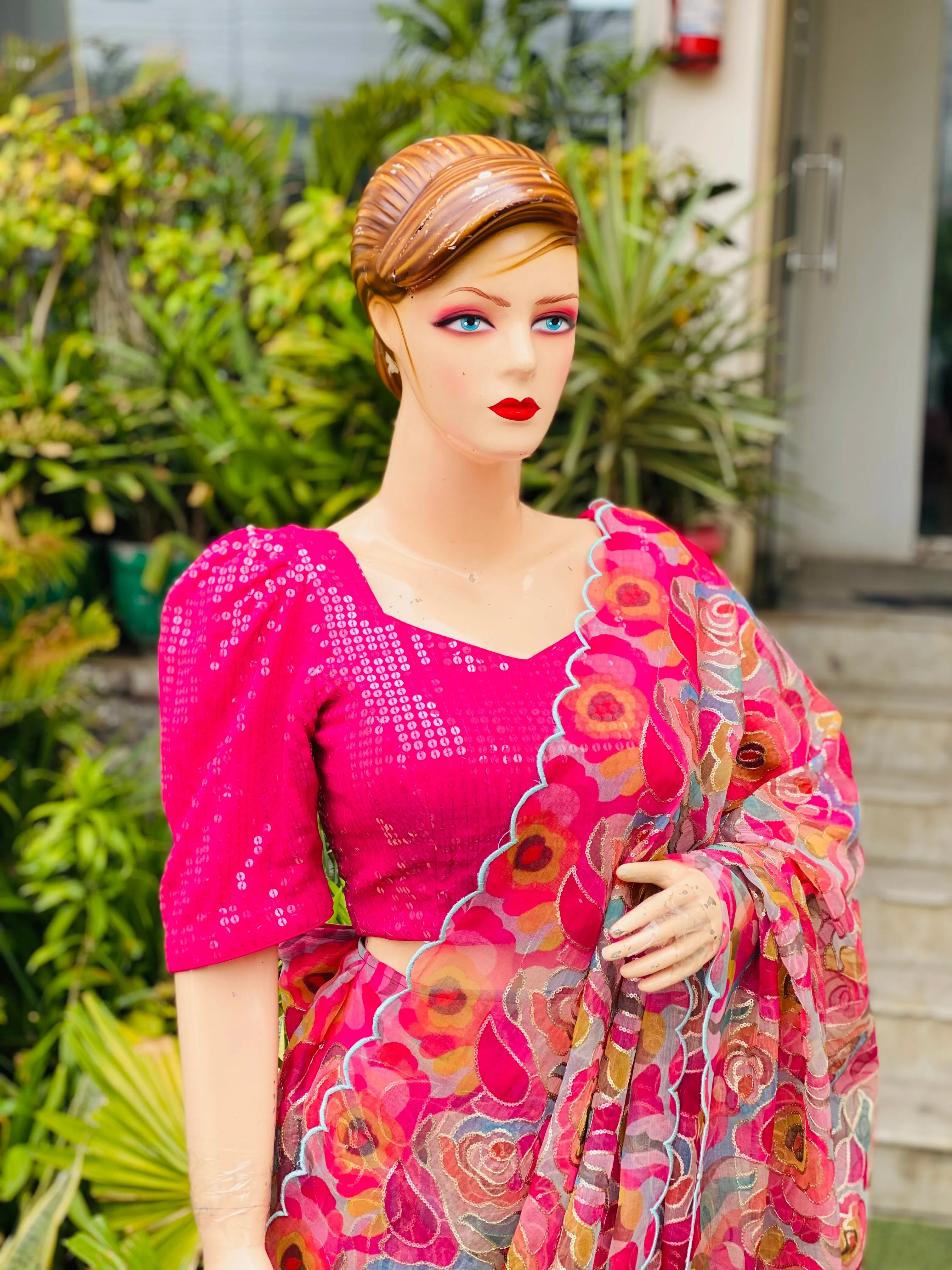 Multicoloured Sequin Saree