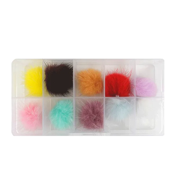 Nail Art Pom Pom Case - 2