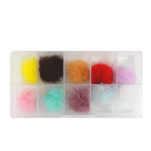 Nail Art Pom Pom Case - 2