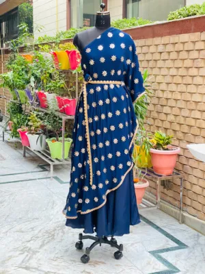 Navy Blue Festive Co-Ord