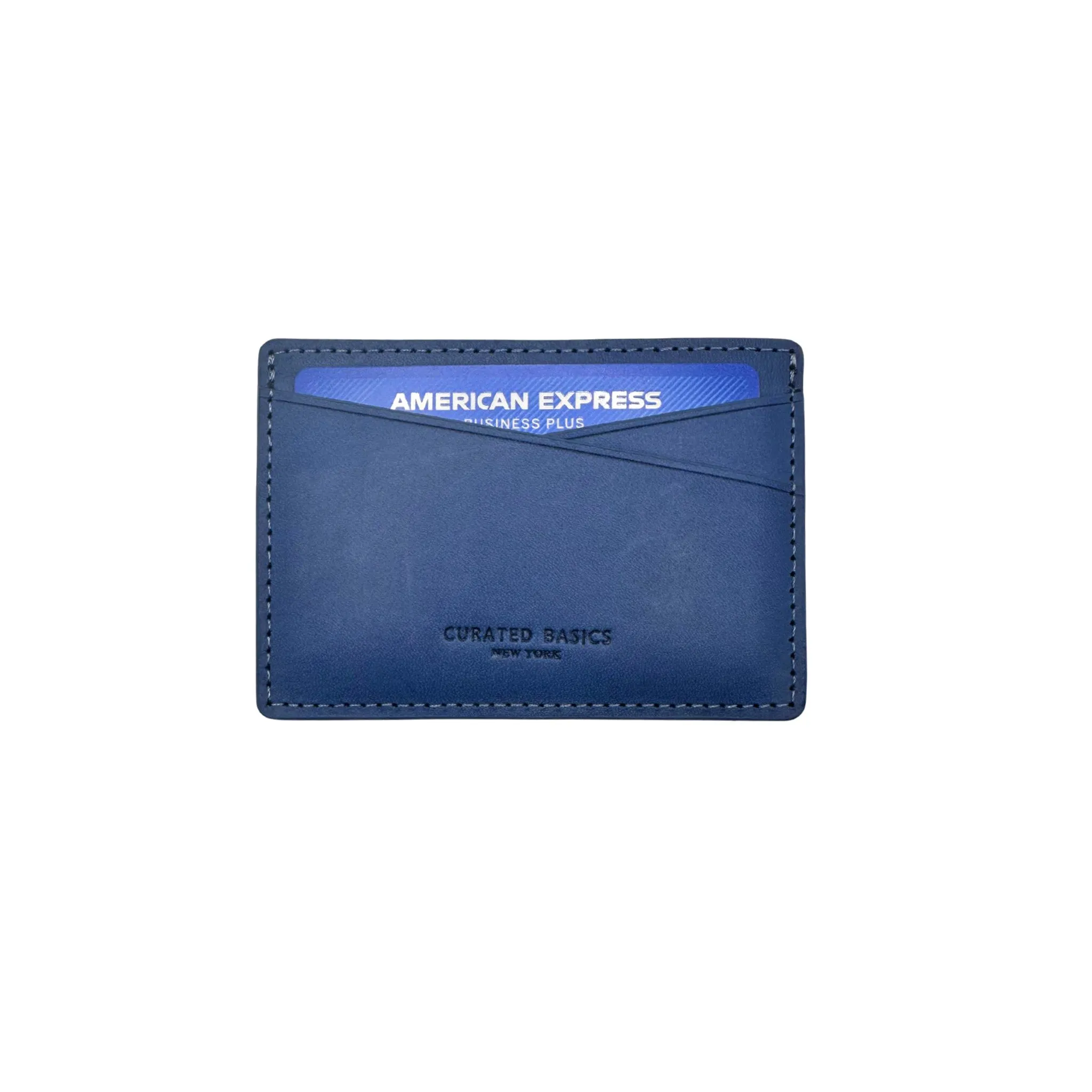 Navy Leather Cardholder