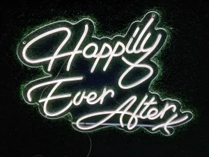 NEW Retails $300! Happily ever after x LED Neon sign 16 x 18 inch! Can be installed anywhere – low voltage and safe to touch – Easy Installation.