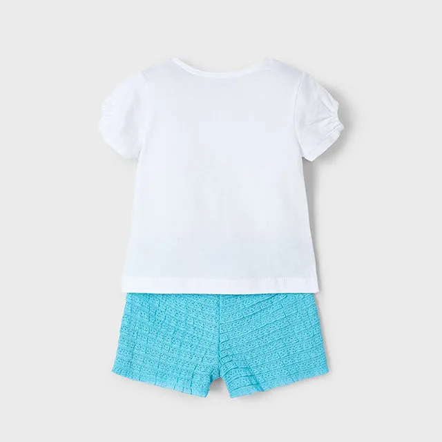 NEW SS25 Mayoral Girls Shorts Set 3211 Agate/86