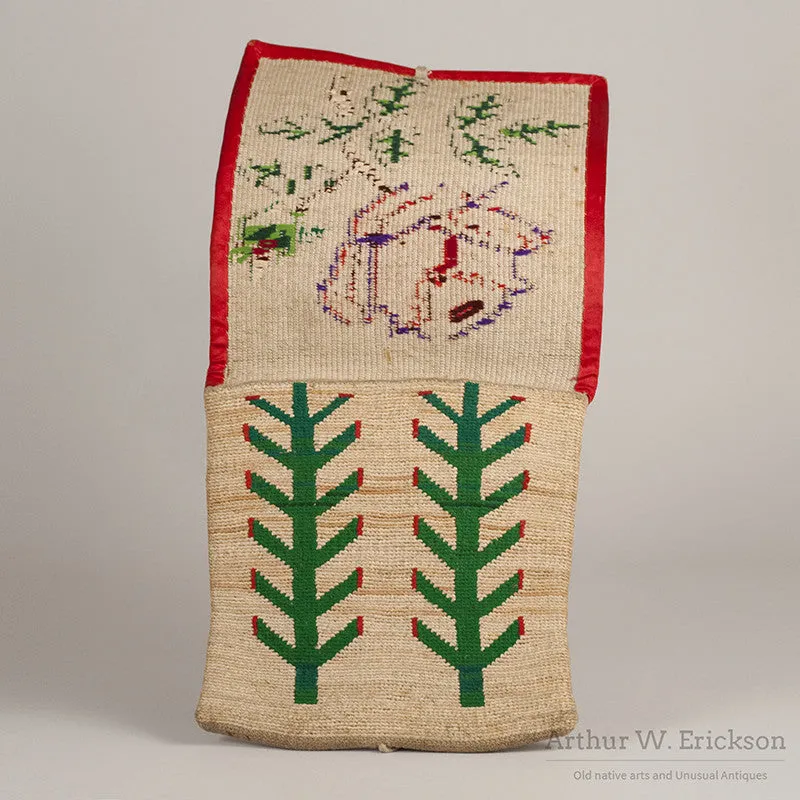 Nez Perce Cornhusk Belt Pouch with Rose Design