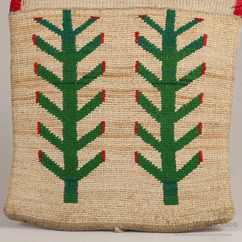 Nez Perce Cornhusk Belt Pouch with Rose Design