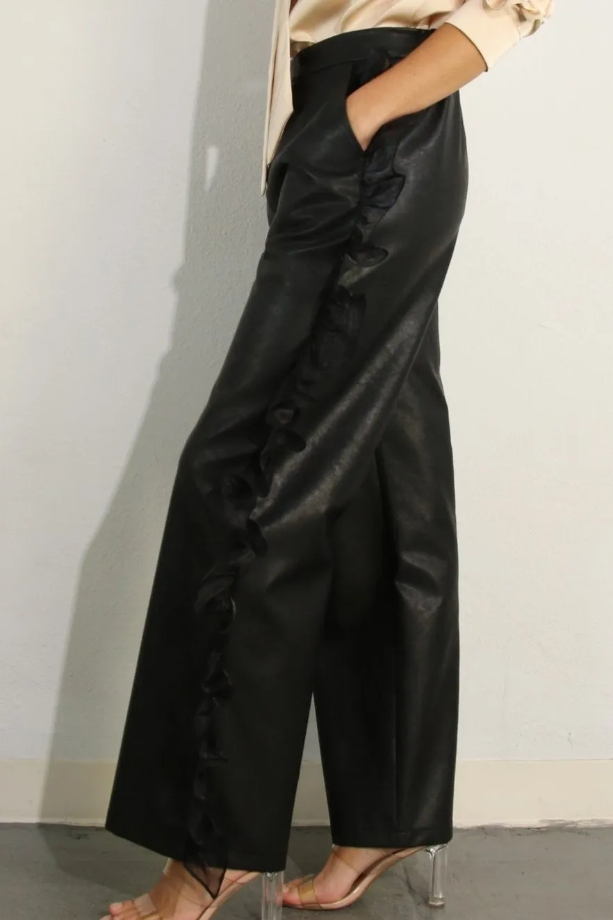 Noir Ruffle Pants