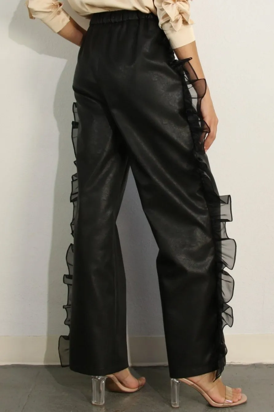 Noir Ruffle Pants