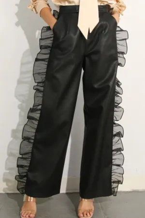 Noir Ruffle Pants