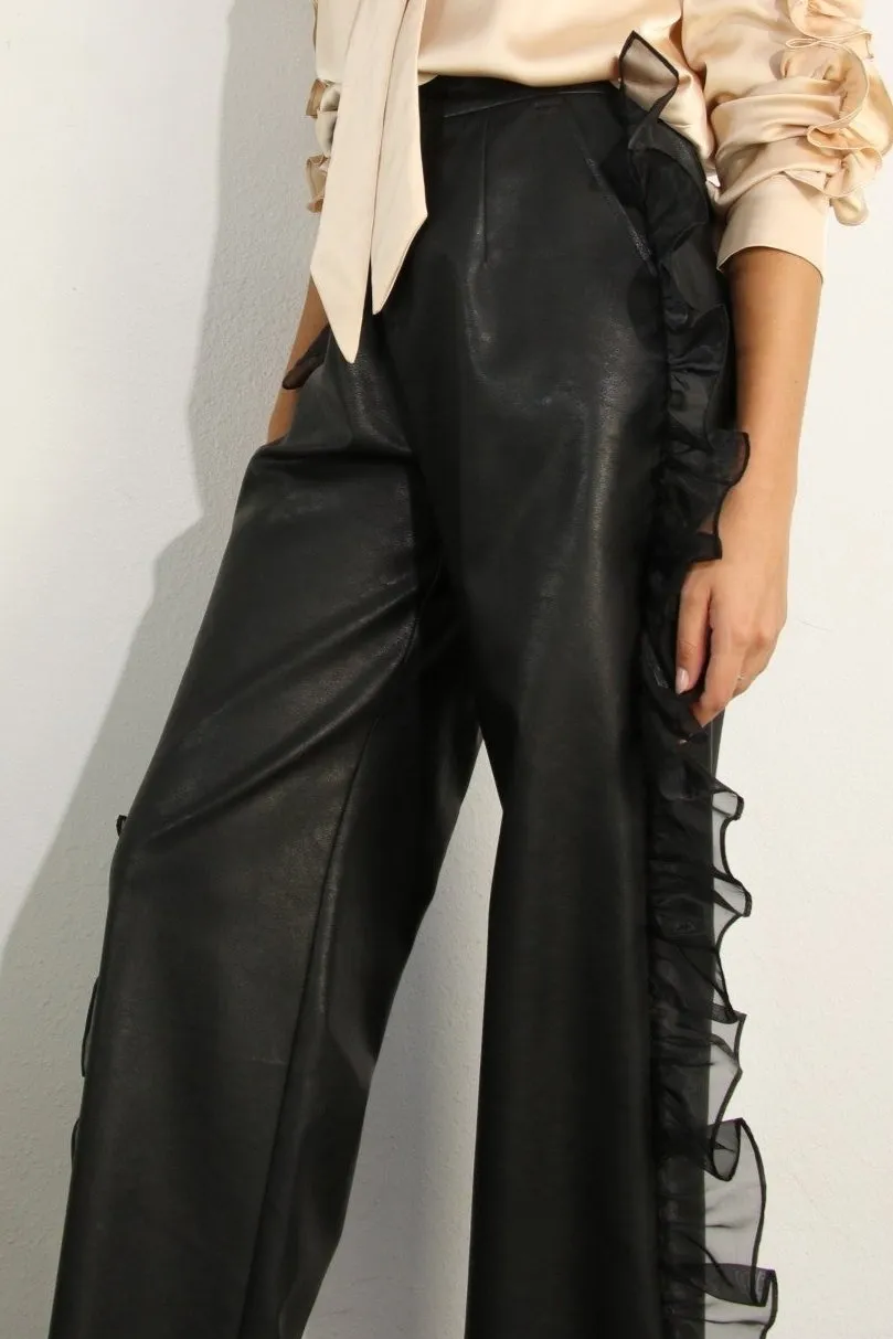 Noir Ruffle Pants