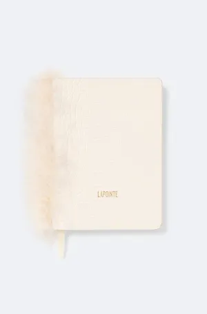 Notebook with Marabou Feathers