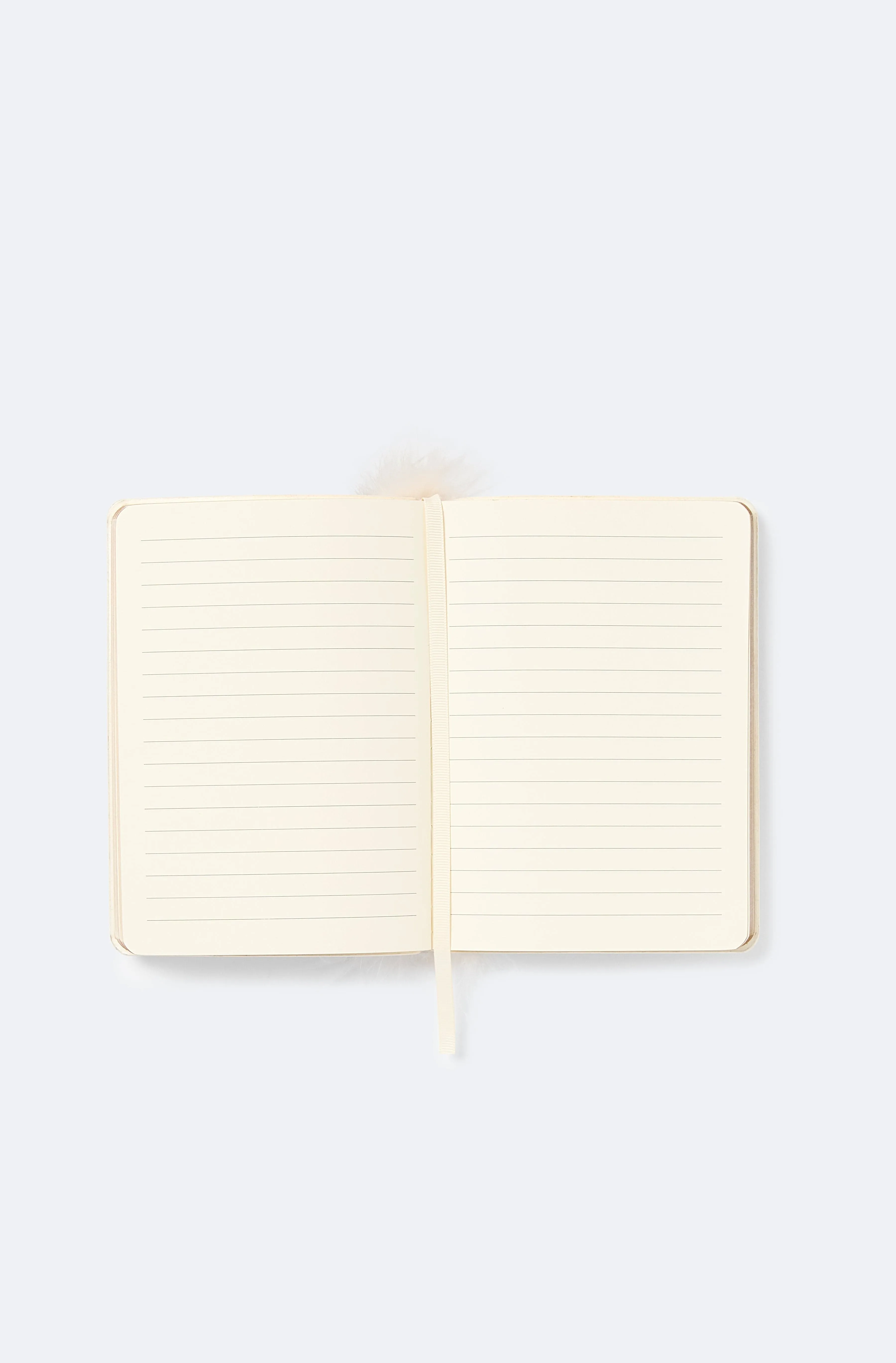 Notebook with Marabou Feathers
