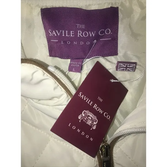 NWT The Savile Row Quilted Full Zip Vest Size L