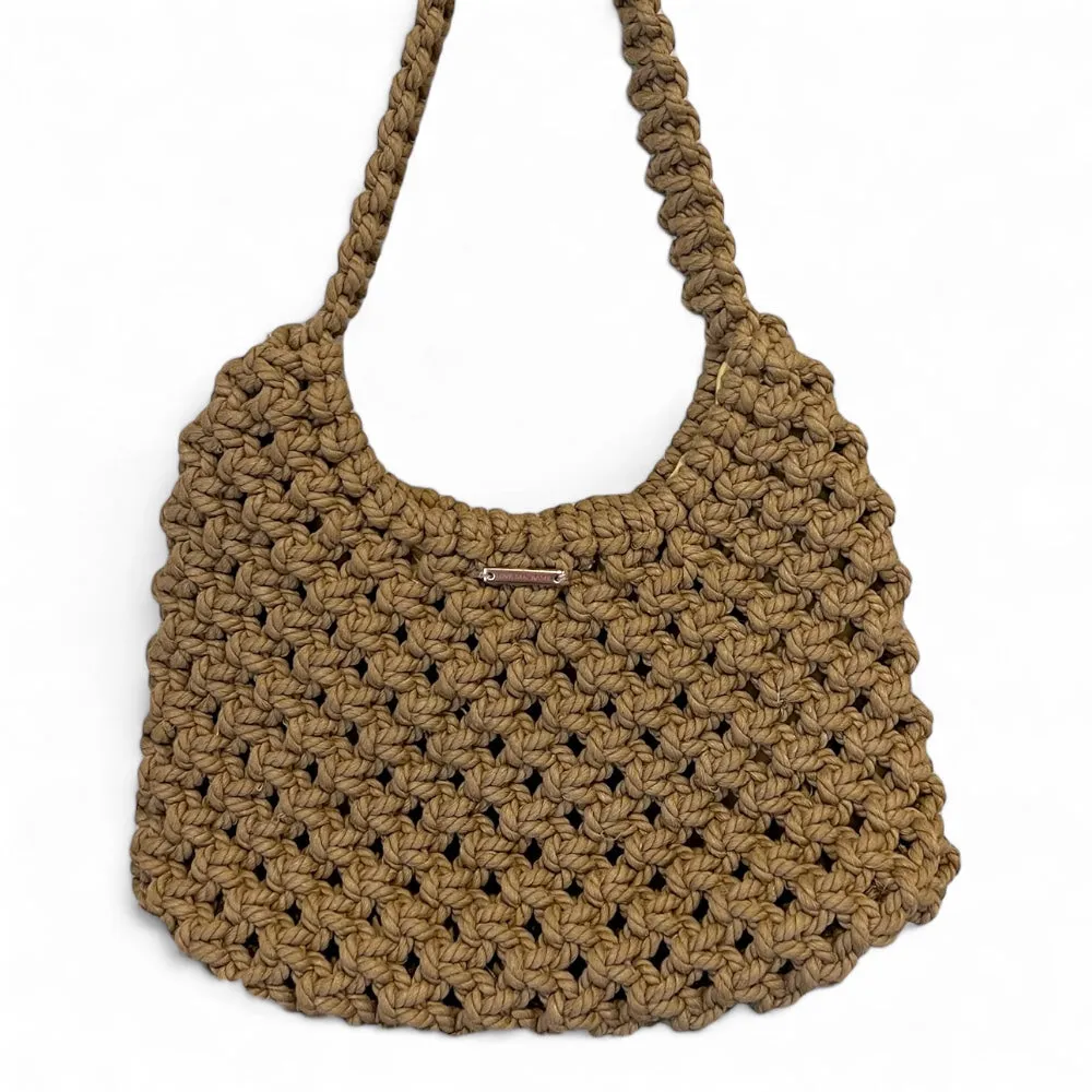 Olive Green Macrame Shoulder Bag