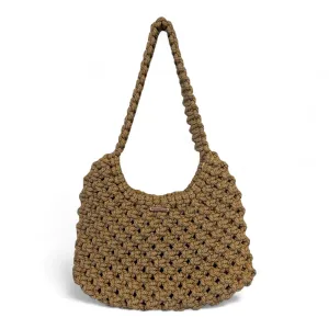 Olive Green Macrame Shoulder Bag