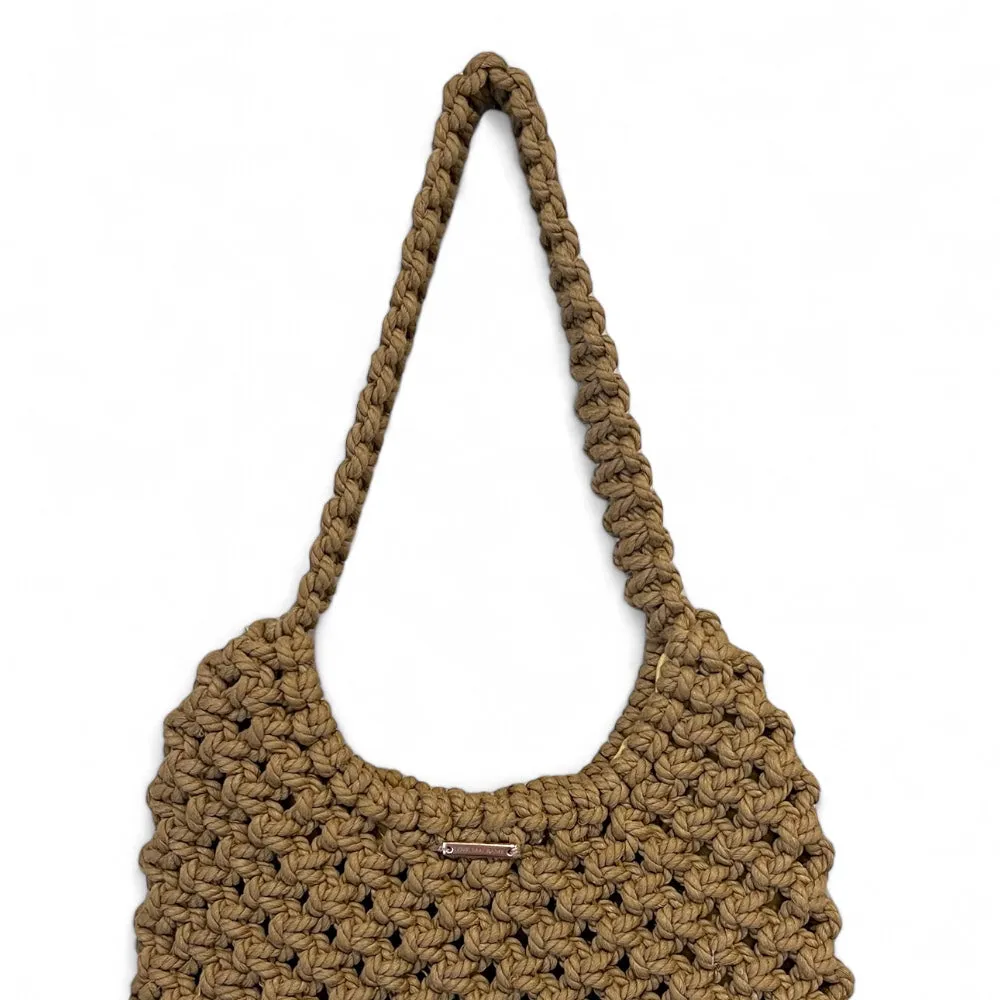 Olive Green Macrame Shoulder Bag
