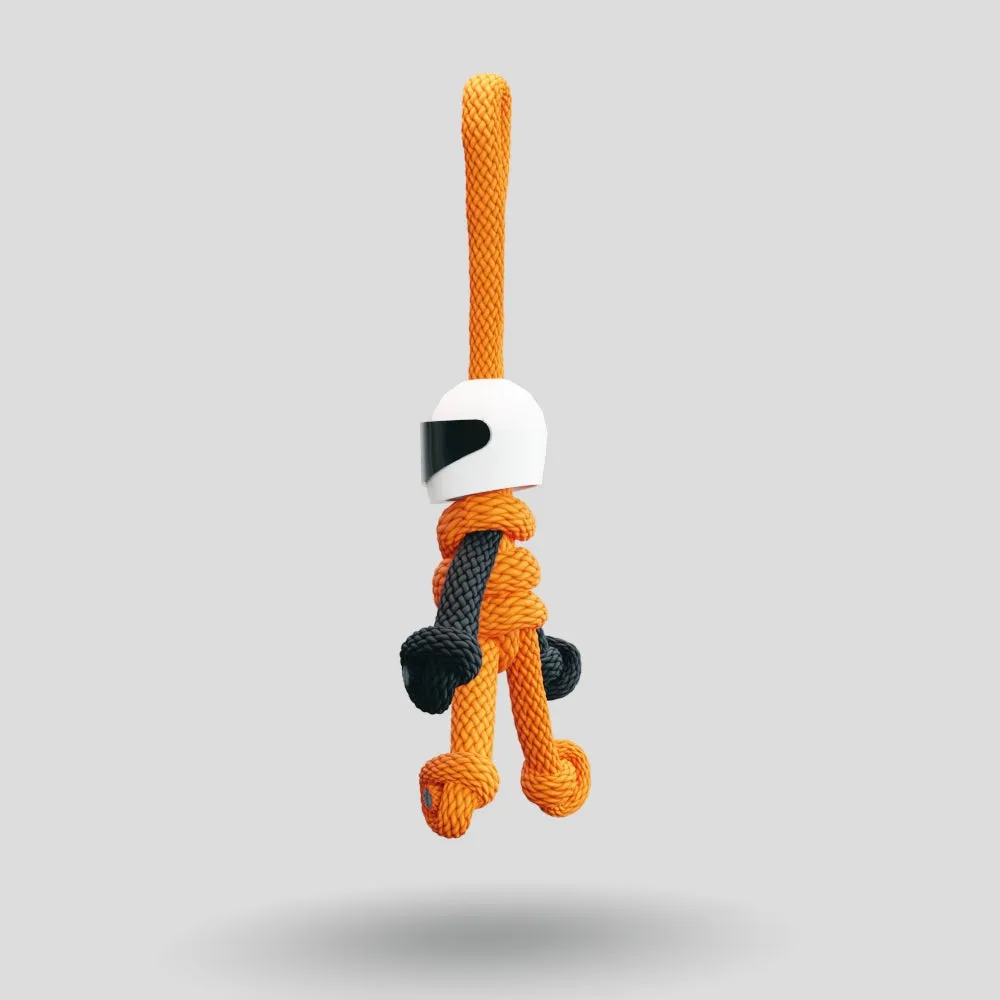 Orange Biker Buddy Paracord Keychain