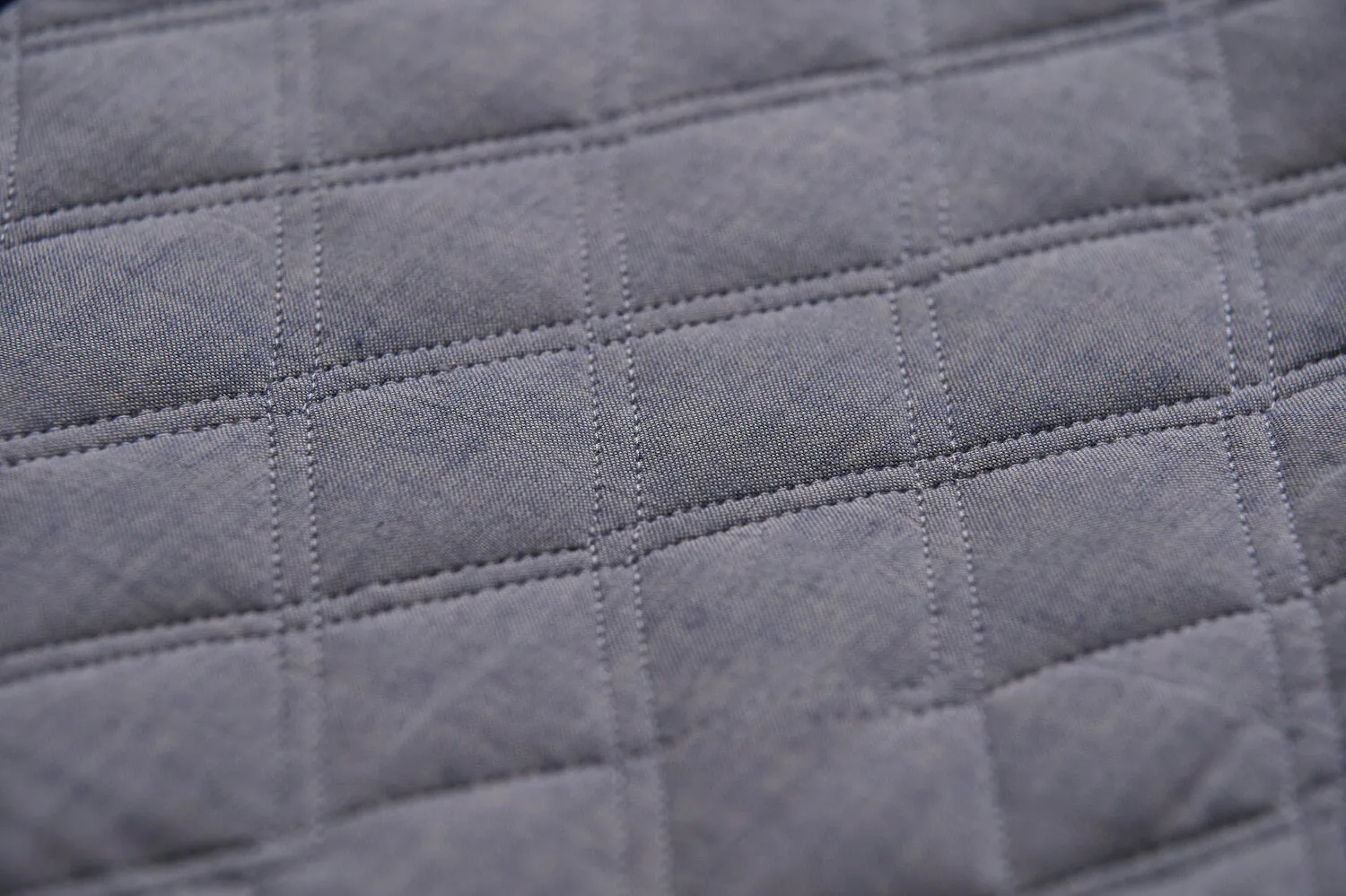 Organic Quilted Maxi Coat - Grey
