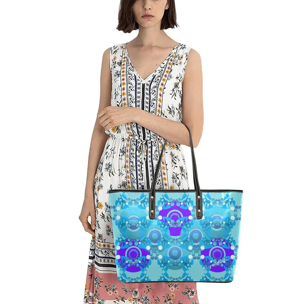 Origen Destination Women's Blu-Hue Rivet-strap Large Tote Bag
