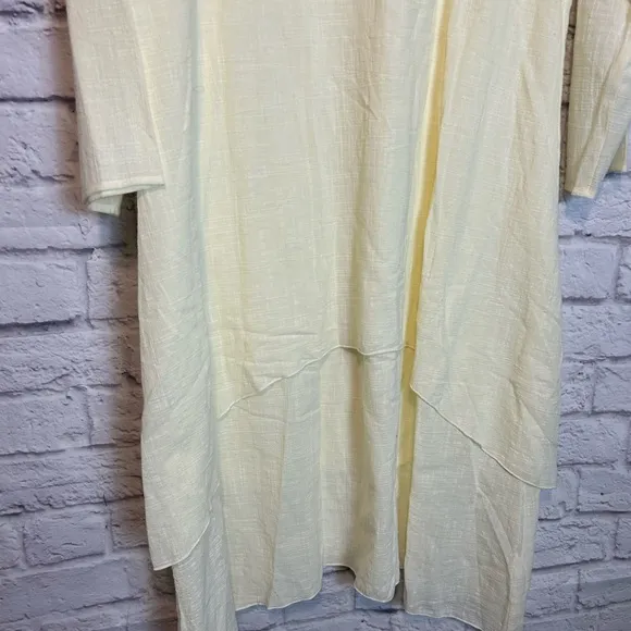 Outfree Cream tiered bohemian maxi  / midi dress Size Medium New