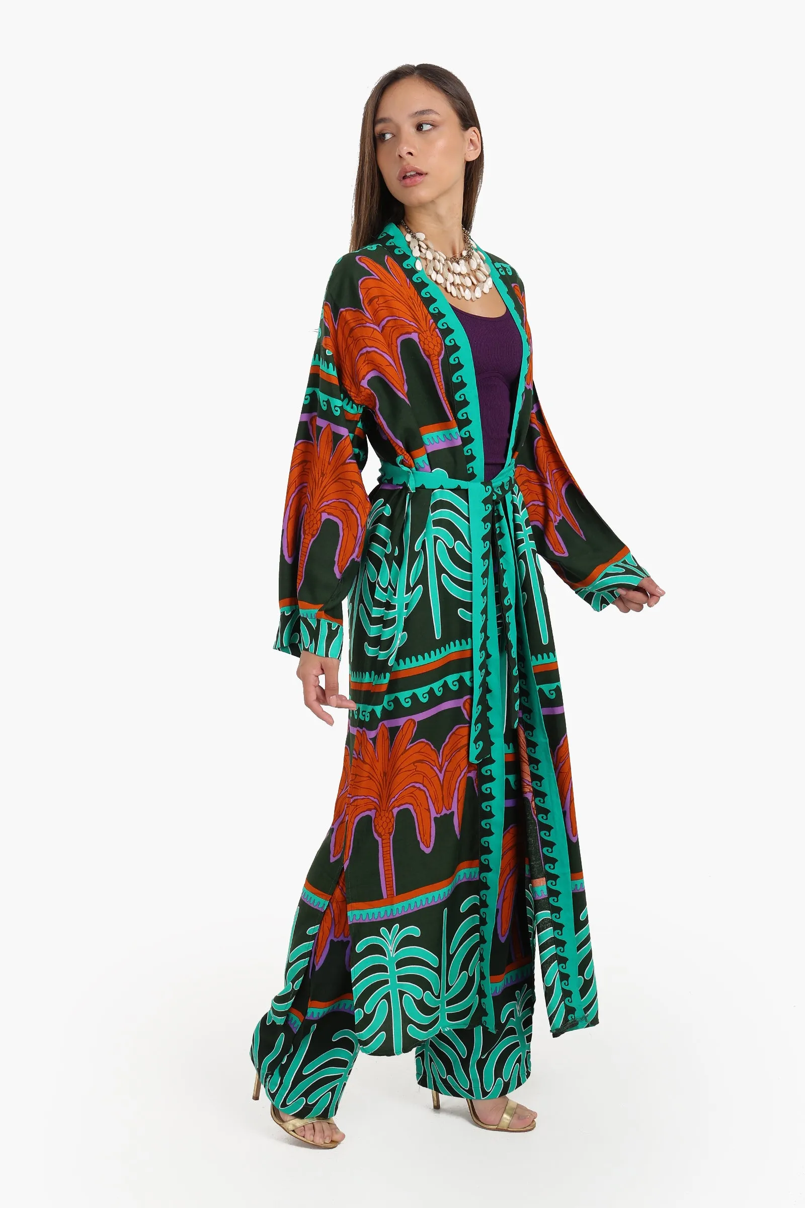 Palm Printed Cardigan