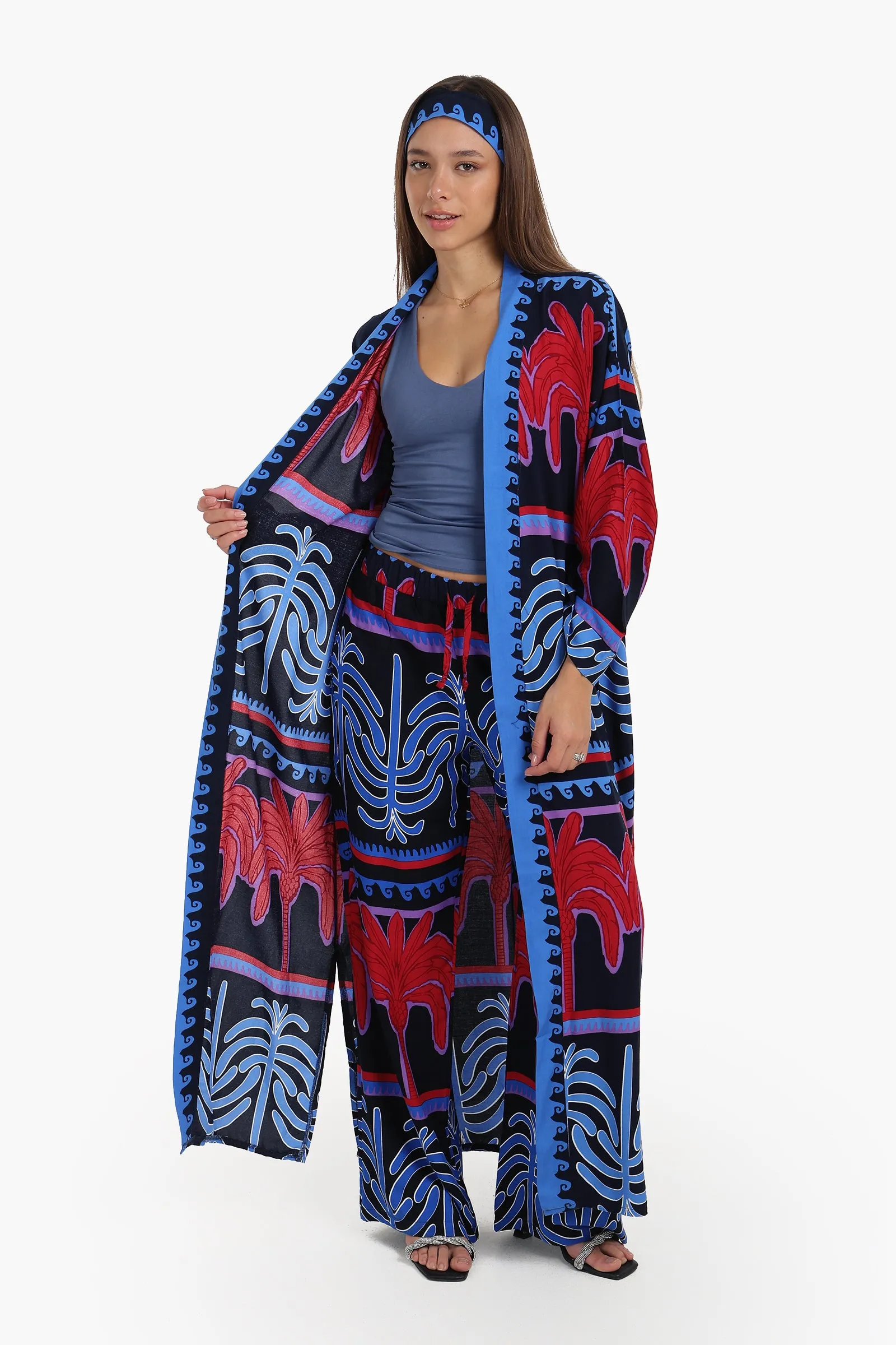 Palm Printed Cardigan