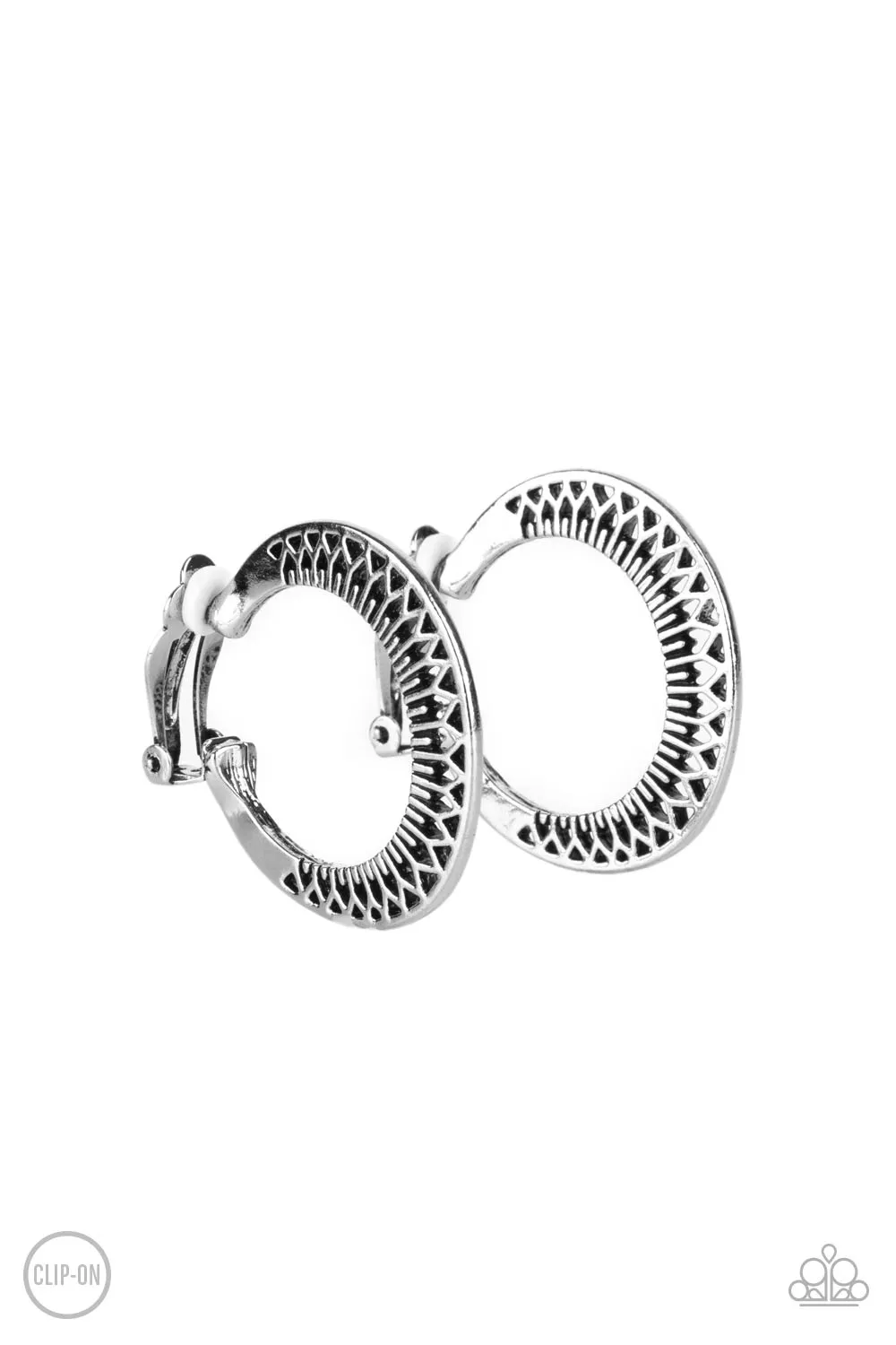 Paparazzi - Moon Child Charisma - Silver Clip On Earrings