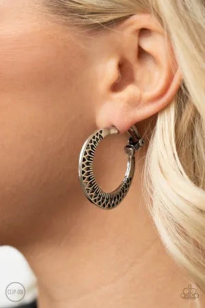 Paparazzi - Moon Child Charisma - Silver Clip On Earrings