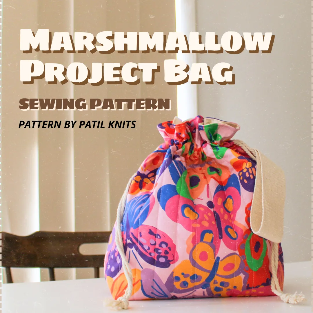 Patil Knits Marshmallow Bag Sewing Pattern Kit - Citrus