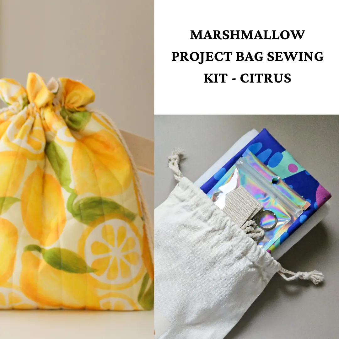 Patil Knits Marshmallow Bag Sewing Pattern Kit - Citrus
