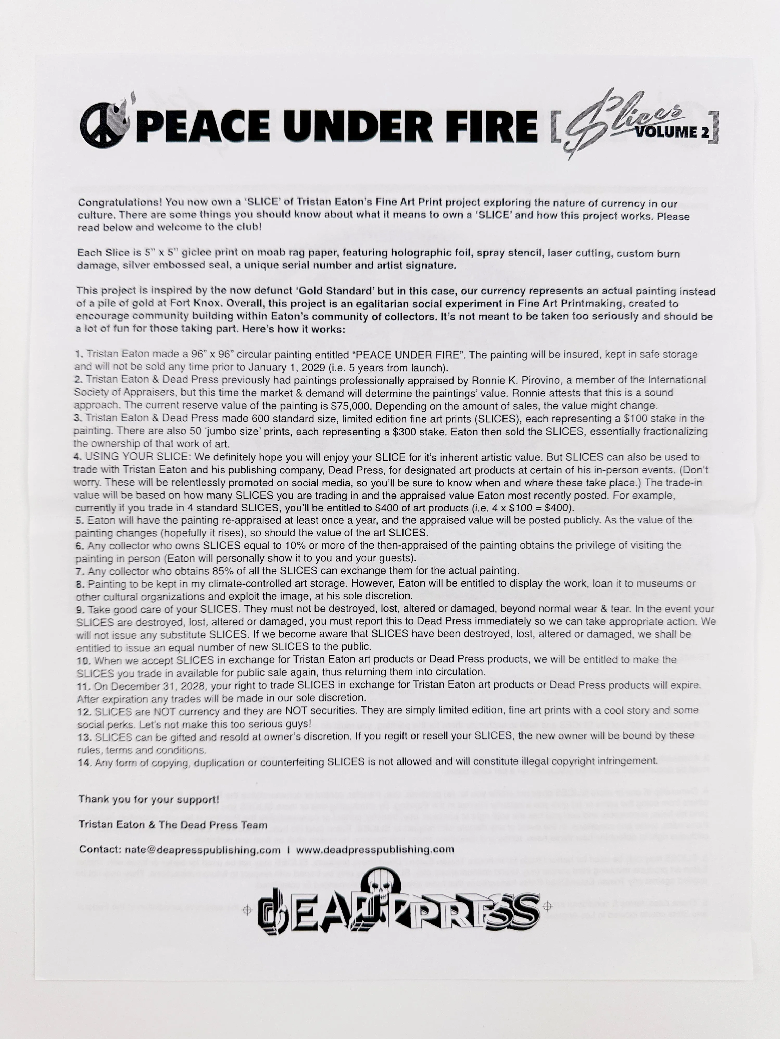 Peace Under Fire (SLICE Vol. 2)