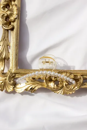 Pearl Row Detail Claw Hair Clip