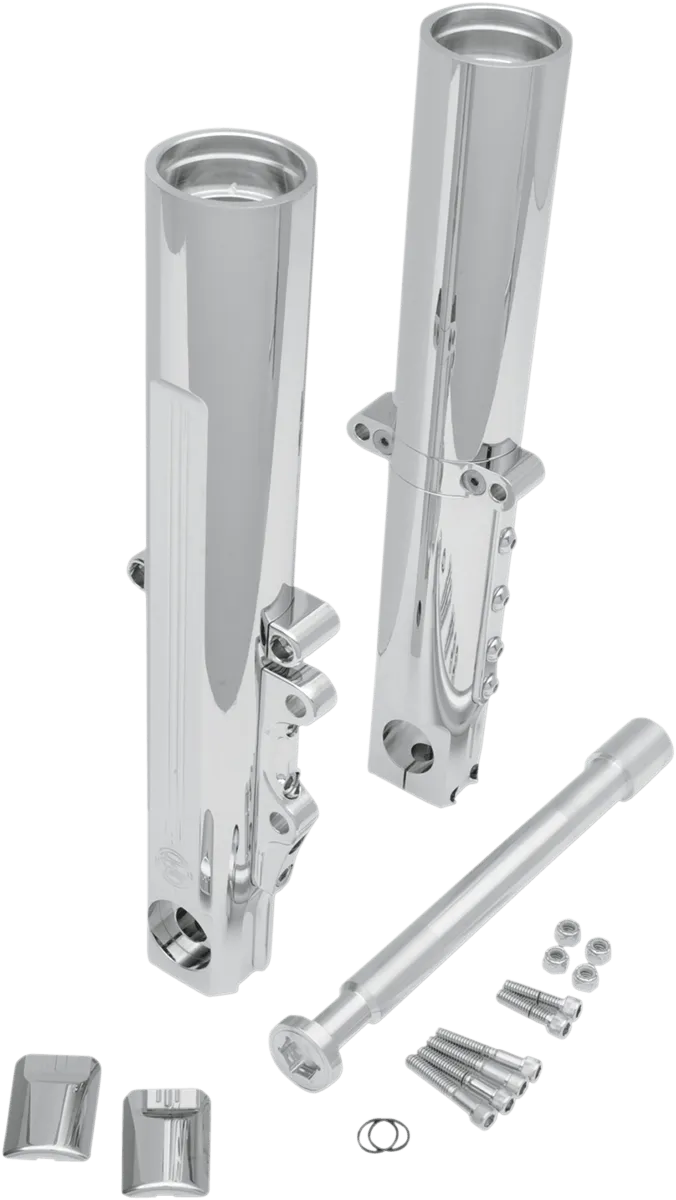 Performance Machine 0208-2056-CH Fork Leg Kit for Stock or Performance Machine Calipers - Dual Disc - Chrome