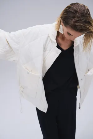 Piab Zobi Off White Lightweight Quilted Jacket