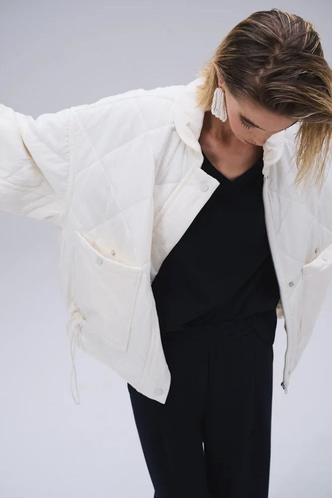 Piab Zobi Off White Lightweight Quilted Jacket