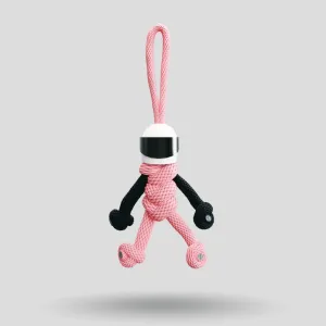 Pink Biker Buddy Paracord Keychain