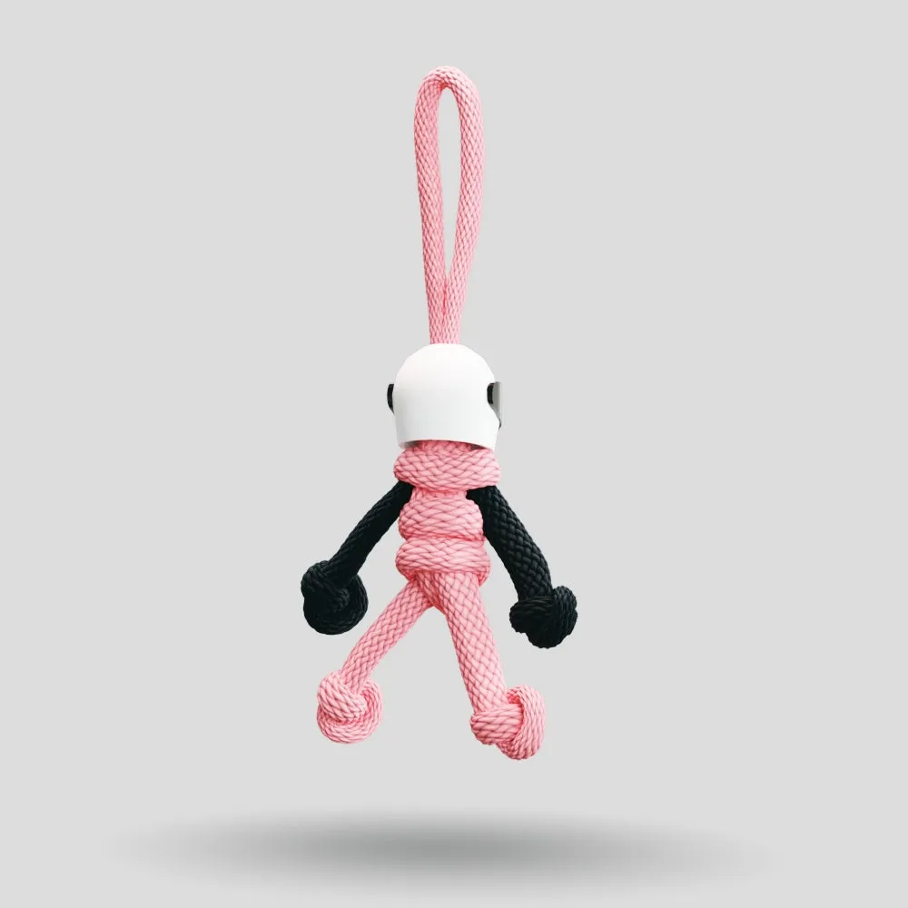 Pink Biker Buddy Paracord Keychain