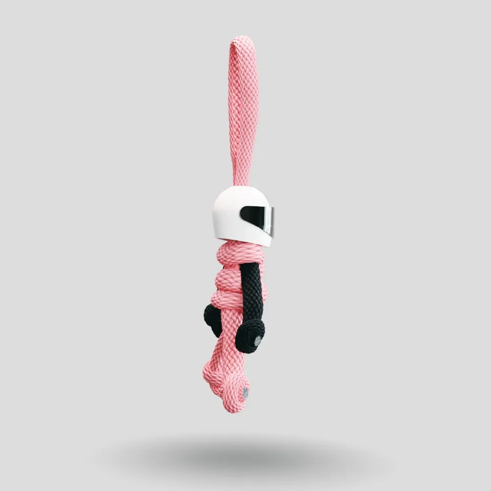 Pink Biker Buddy Paracord Keychain