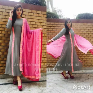Pink Grey Suit