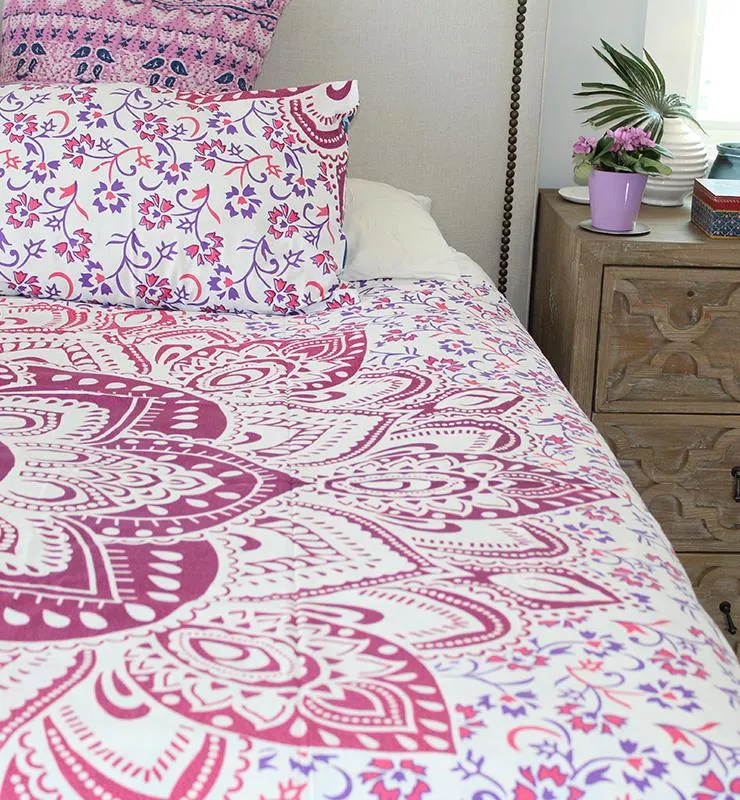 Pink Mandela Duvet Set