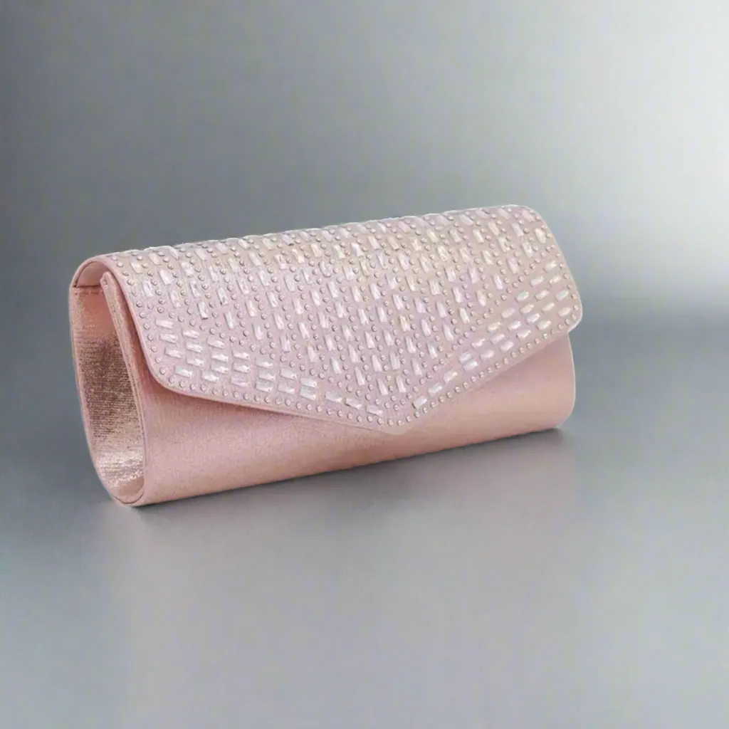 Pink Rhinestone Evening Bag