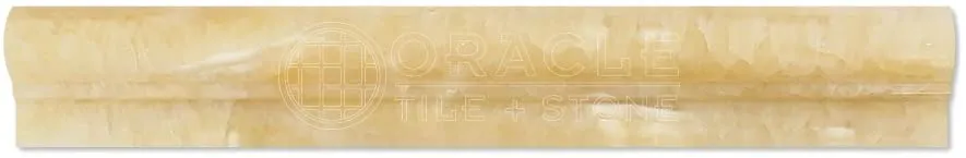 Polished Rail Molding Tile Trim in Crystal Onyx 12" x 2"