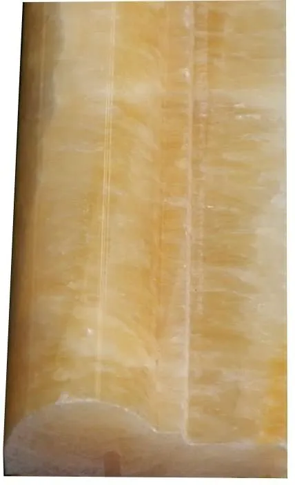Polished Rail Molding Tile Trim in Crystal Onyx 12" x 2"