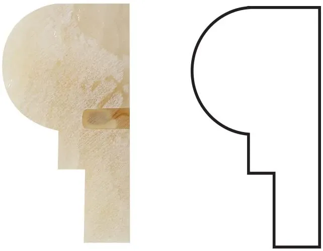 Polished Rail Molding Tile Trim in Crystal Onyx 12" x 2"