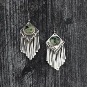 Polka Dot Variscite Natalie Earrings No.14
