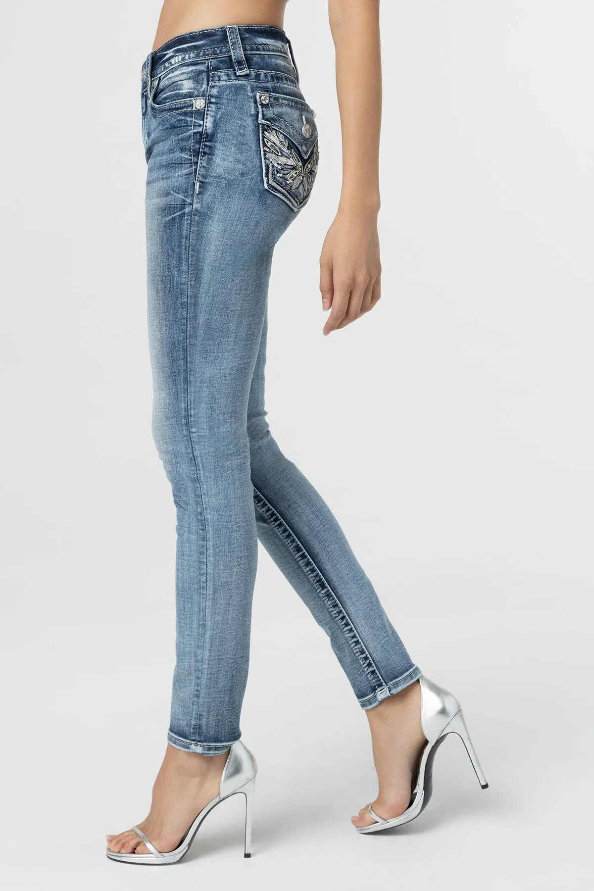 Pop Wing Skinny Jeans